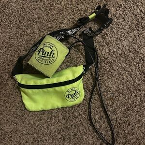 Neon Yellow PINK Fanny Pack with FREE COOZY
